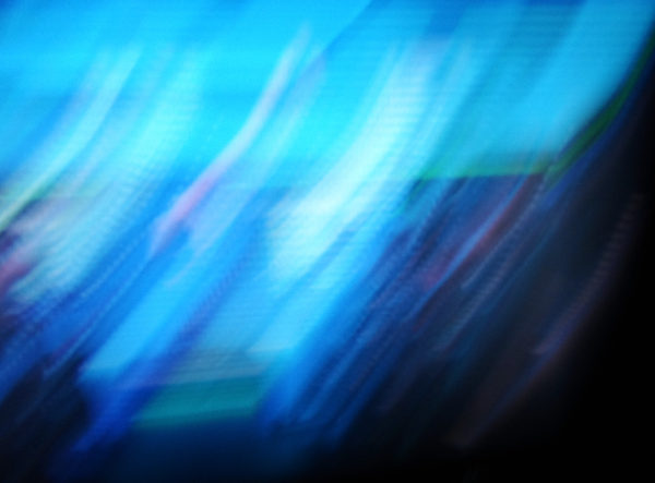 Colorful blue, purple and green blend together artistic blur photography